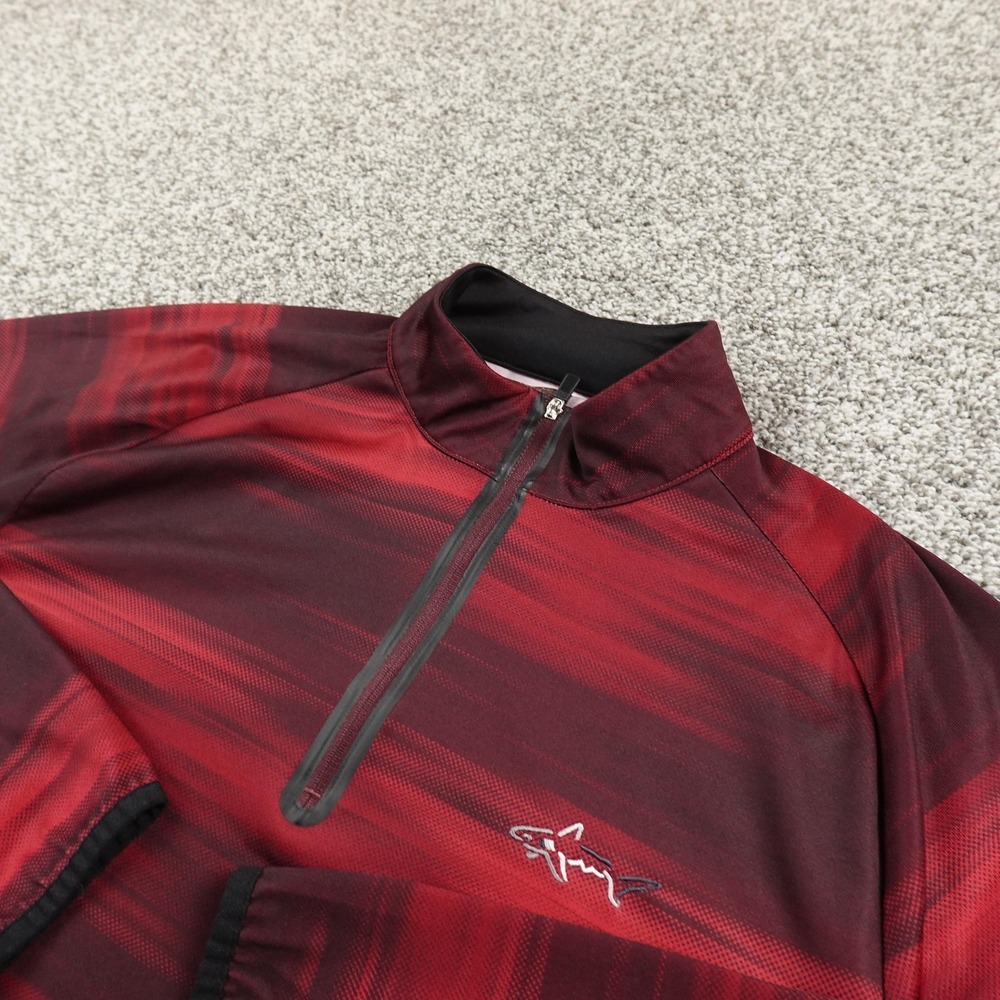 Greg Norman Pullover Mens M Red PlayDry 1/4 Zip Golf Long Sleeve Tasso Elba Top